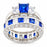 blue cz wedding set view 3