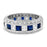 His Hers Wedding Rings Blue CZ Bridal Engagement Wedding Set Sterling Silver Bands Him Her 10/10