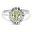 His and Her Peridot Green TRIO Wedding Engagement Ring Set