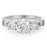 Sterling Silver CZ Wedding Engagement Ring Set