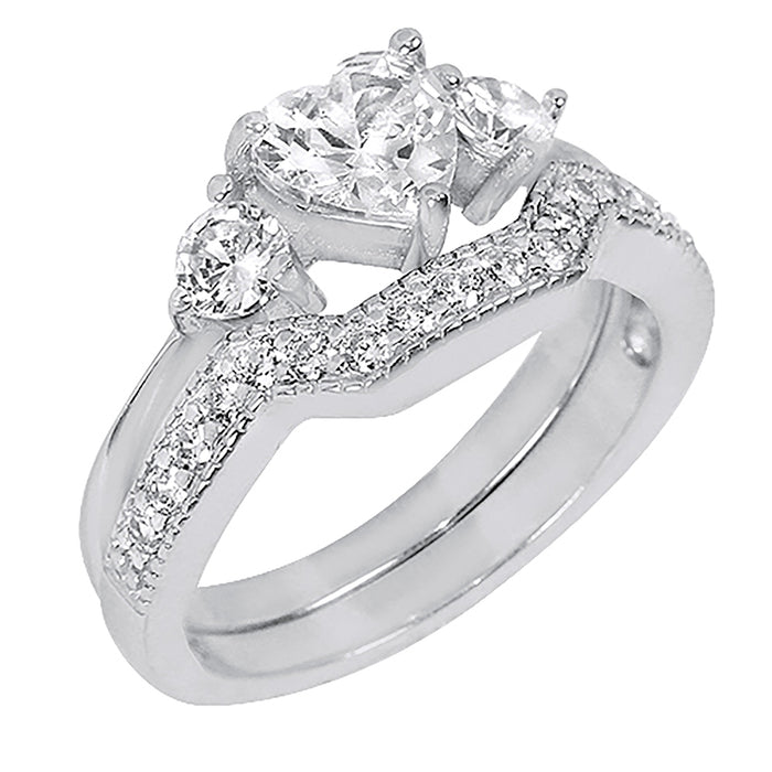 Cubic Zirconia Wedding Set