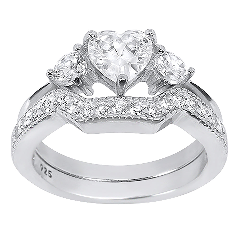 CZ Wedding Ring Set