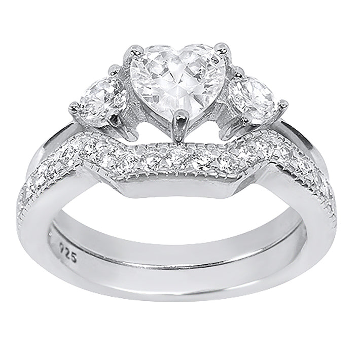CZ Wedding Ring Set