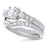 CZ Wedding Engagement Ring Set