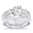 CZ Wedding Engagement Ring Set