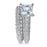 Men's sterling silver wedding band from the matching princess-cut cz couples ring set, shown on a white background.