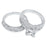 Wedding Ring Sets His and Hers Couples Women Men Sterling Silver Wedding Bands 10/10