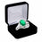 LaRaso & Co Simulated Emerald Green CZ Silver Wedding Engagement Ring Set