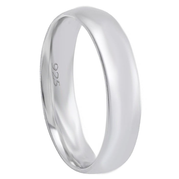 Silver wedding ring for men