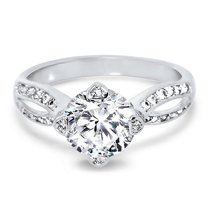 1.25 Carat Round Brilliant Vintage CZ Engagement Ring for Women