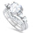 Unique Heart Cut CZ Wedding Ring Sets