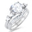 Unique Heart Cut CZ Wedding Ring Sets