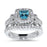LaRaso & Co Wedding Ring Set His Hers 925 Silver Blue Simulted Topaz Engagement TRIO Set Him Her 6/10