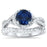 CZ Wedding Engagement Ring Set