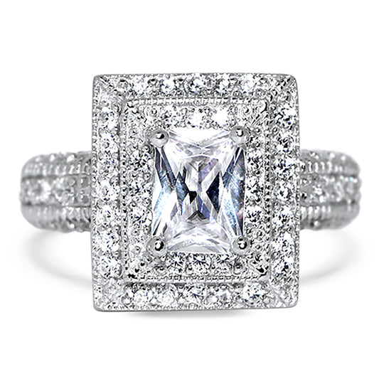 Front view of cZ Engagement Ring | Style 300