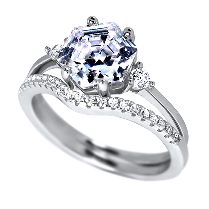 CZ Wedding Ring Set