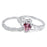 1 Carat Heart Cut Pink Topaz CZ Sterling Silver Wedding Engagement Ring Set for Women