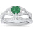 LaRaso Co His Her Wedding Set Couples Rings Green Black Silver Titanium 10 10