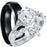 His and Her Art Deco Wedding Engagement Ring Set