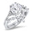 His and Her Art Deco Wedding Engagement Ring Set