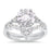 His and Her Art Deco Wedding Engagement Ring Set