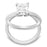 Princess Cut CZ Sterling Silver Wedding Engagement Ring Set for Women