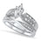 LaRaso & Co Silver His Hers Wedding Ring Set TRIO Matching Rings for Him Her Sizes 10/10