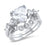 Vintage Heart Cut CZ Wedding Engagement Ring Set for Women