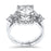 Vintage Heart Cut CZ Wedding Engagement Ring Set for Women