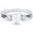 LaRaso & Co 1 Carat Heart Cut White CZ Wedding Engagement Ring Set for Women Size 10