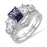 CZ Wedding Engagement Ring Set for Women