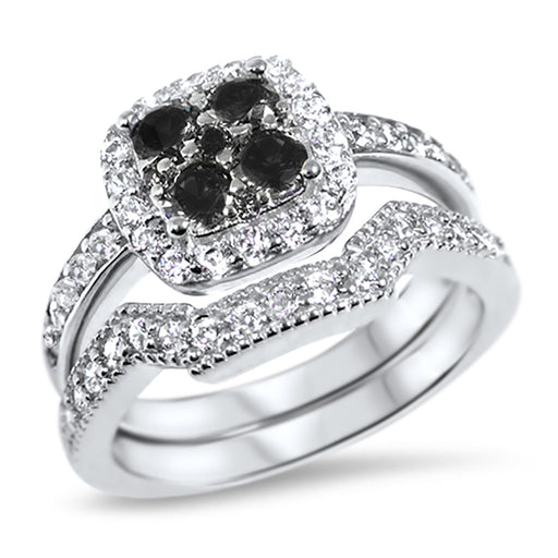 CZ Wedding Engagement Ring Set for Women