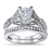 CZ Wedding Engagement Ring Set for Women