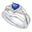 CZ Wedding Engagement Ring Set
