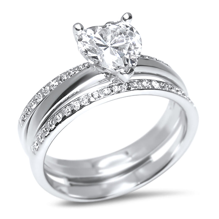 CZ Wedding Engagement Ring Set for Women