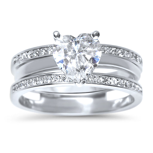 CZ Wedding Engagement Ring Set for Women