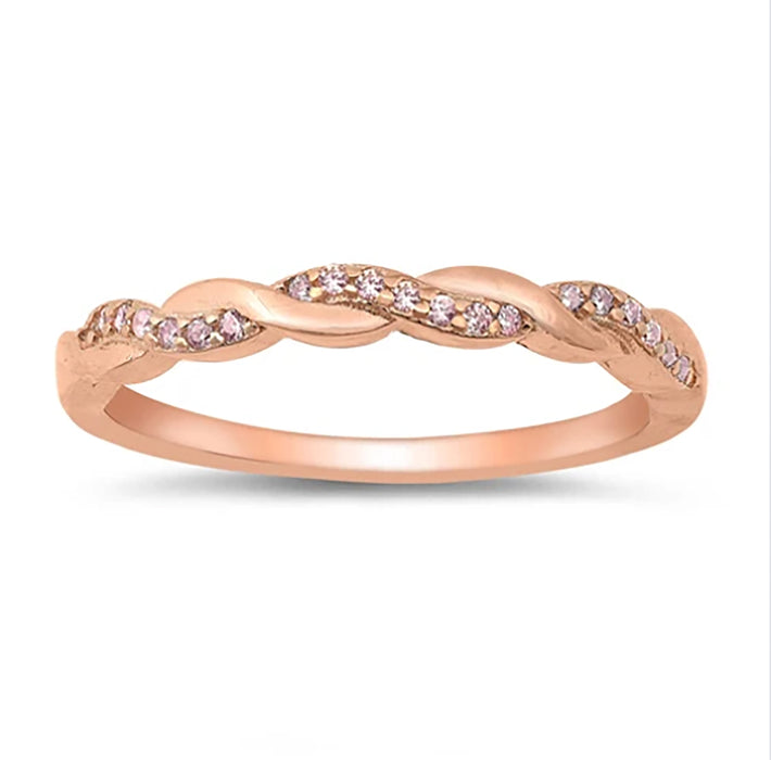 CZ wedding bands for women