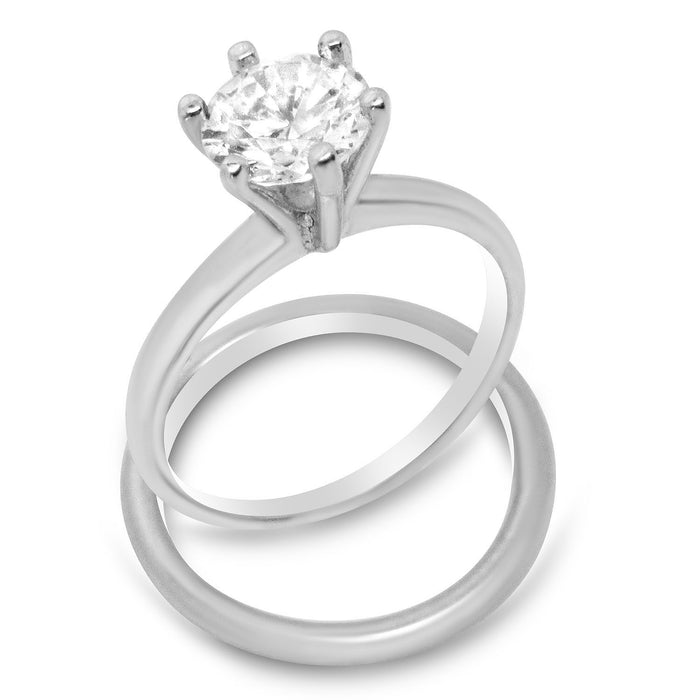 CZ Wedding Engagement Ring Set for Women