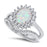 White Opal Engagement Ring for Women