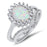 White Opal Engagement Ring for Women