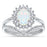 White Opal Engagement Ring for Women