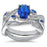 LaRaso & Co His and Her Wedding Ring Set Thin Blue Line Couples Rings