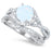 White Opal Engagement Ring for Women