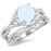 White Opal Engagement Ring for Women