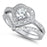 CZ Wedding Engagement Ring Set for Women