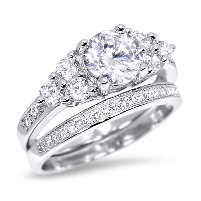 CZ Wedding Engagement Ring Set for Women