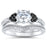 CZ Wedding Engagement Ring Set