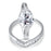 His and Her 3 Piece TRIO Sterling Silver CZ Wedding Engagement Ring Set