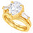 LaRaso & Co 3 CT Pear Cut White CZ 14K Gold Plated Silver Wedding Engagement Ring Set (Copy)
