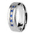 LaRaso & Co His Her Wedding Set TRIO 3 Pcs Couples Engagement Rings Blue Sapphire CZ Silver 10/10